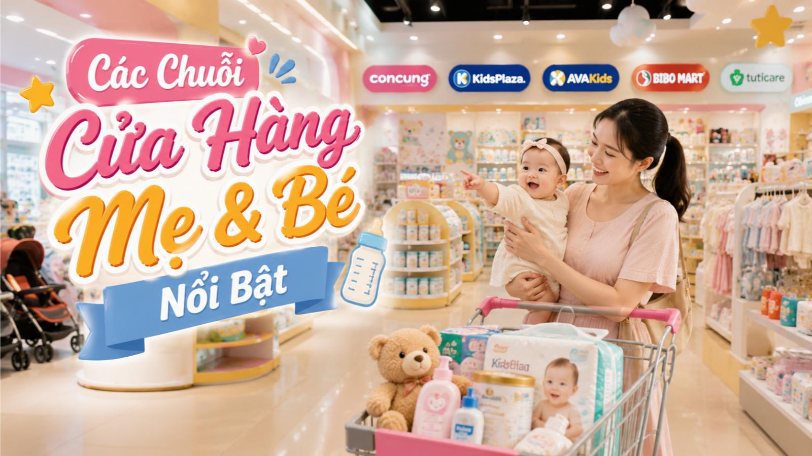 Các chuỗi cửa hàng mẹ và bé nổi bật