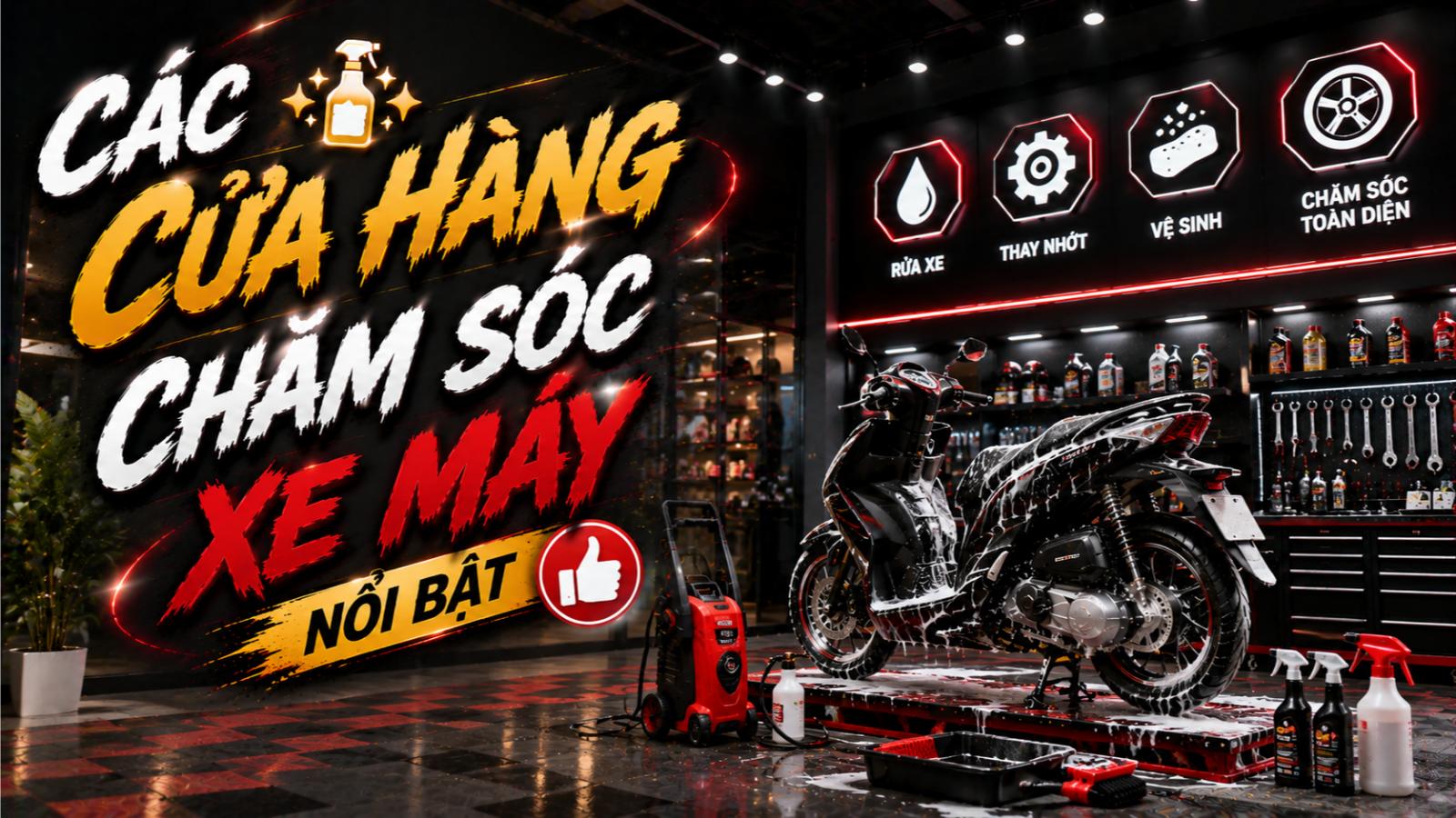 Các cửa hàng chăm sóc xe máy nổi bật