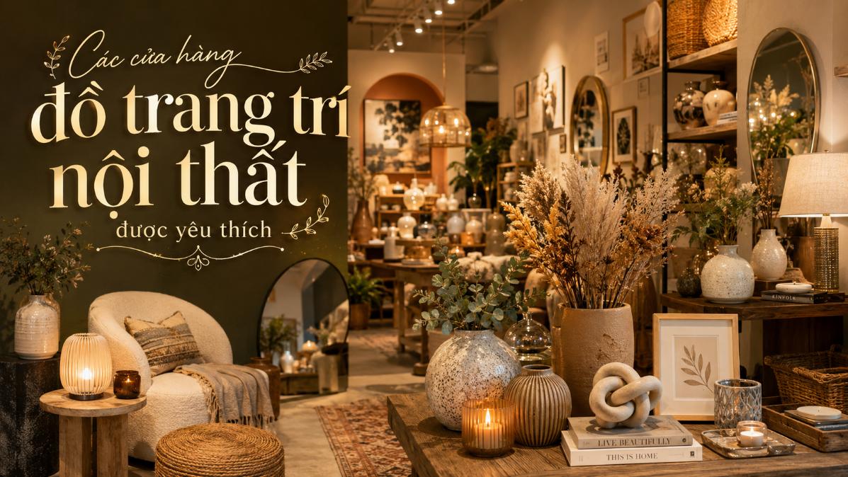 Các cửa hàng đồ trang trí nội thất được yêu thích