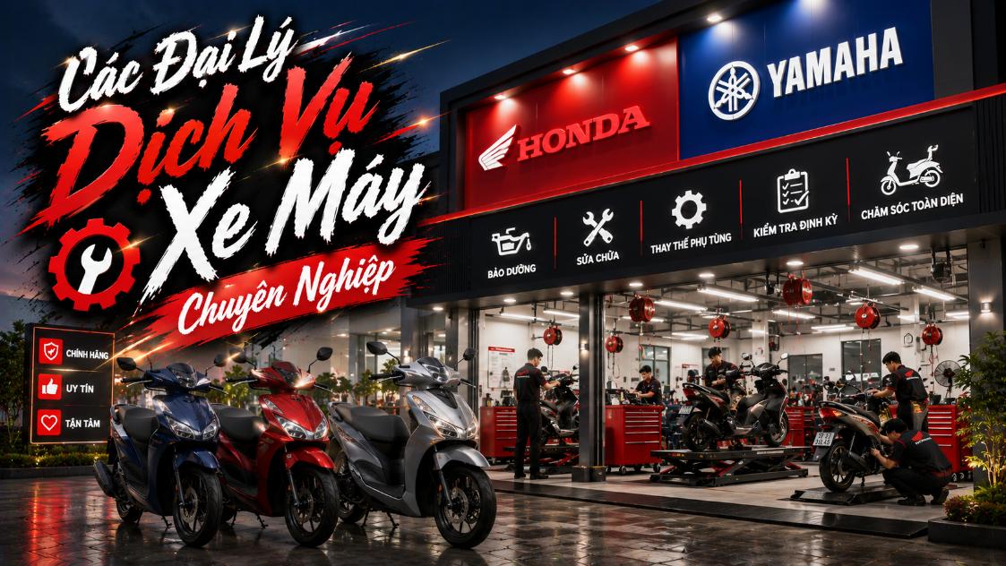 Các đại lý dịch vụ xe máy chuyên nghiệp