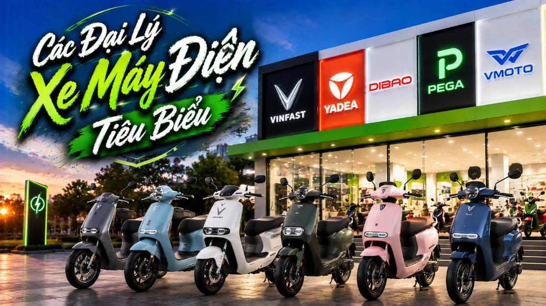 Các đại lý xe máy điện tiêu biểu