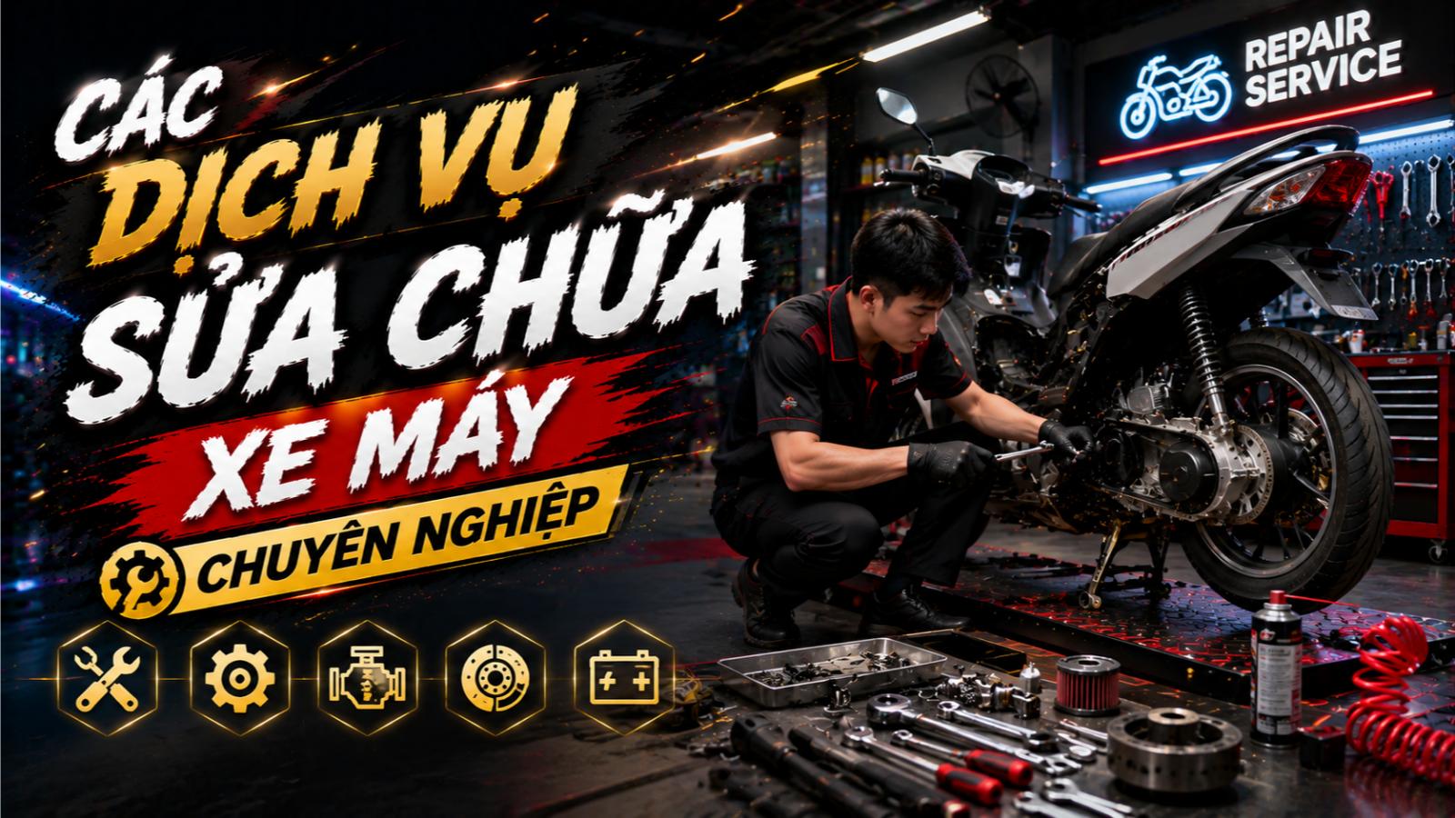 Các dịch vụ sửa chữa xe máy chuyên nghiệp