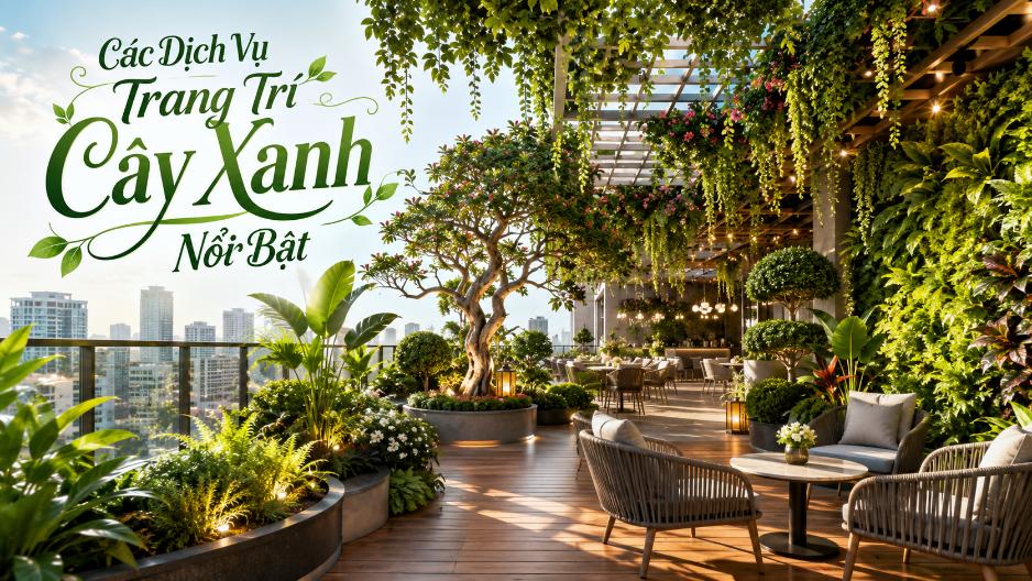 Các dịch vụ trang trí cây xanh nổi bật