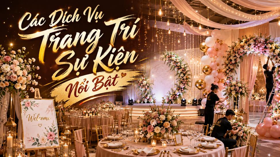 Các dịch vụ trang trí sự kiện nổi bật