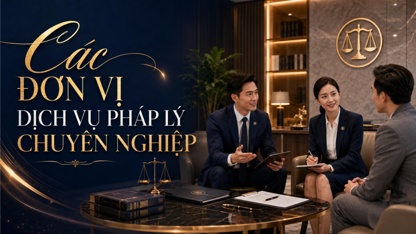 Các đơn vị dịch vụ pháp lý chuyên nghiệp