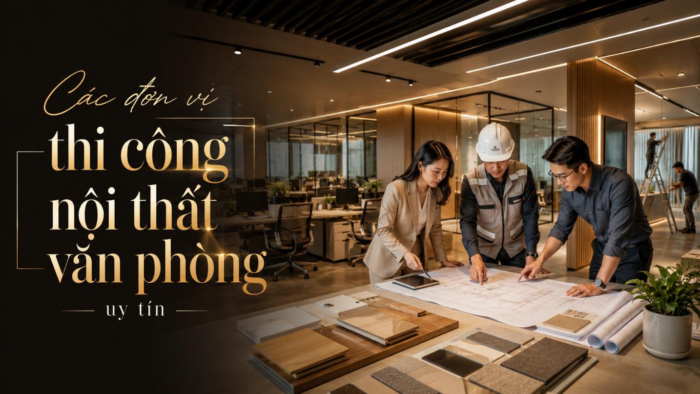 Các đơn vị thi công nội thất văn phòng uy tín