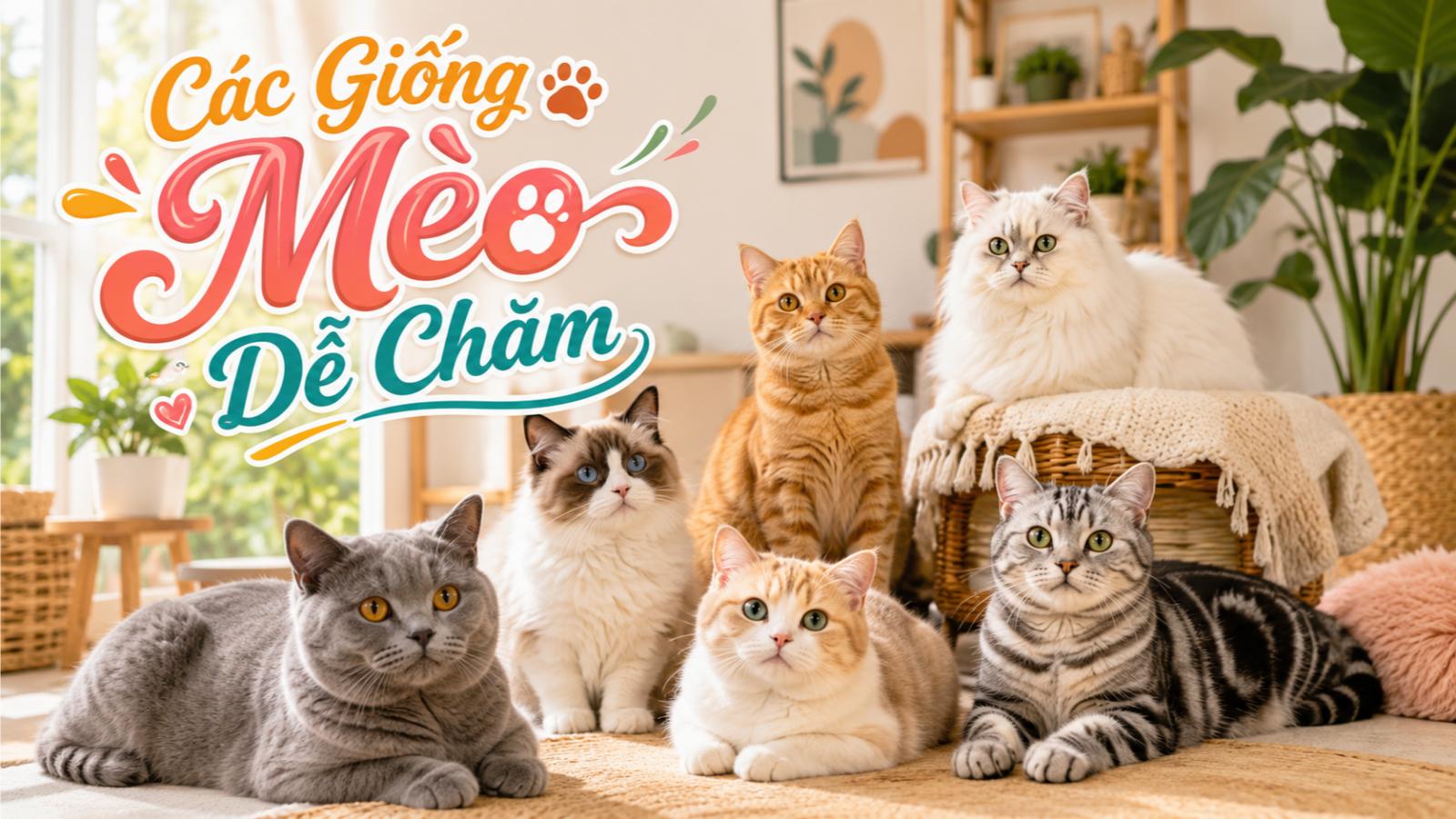 Các giống mèo dễ chăm sóc
