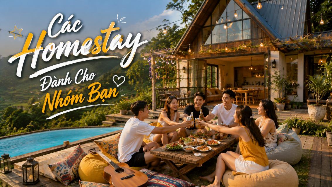Các homestay dành cho nhóm bạn