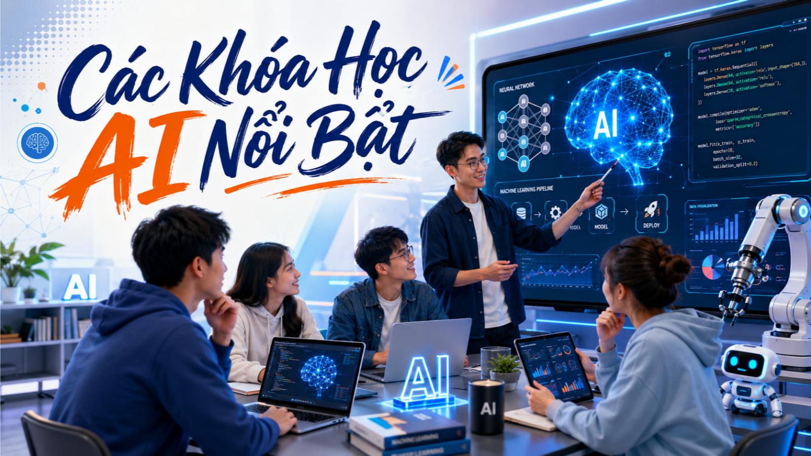 Các khóa học AI nổi bật