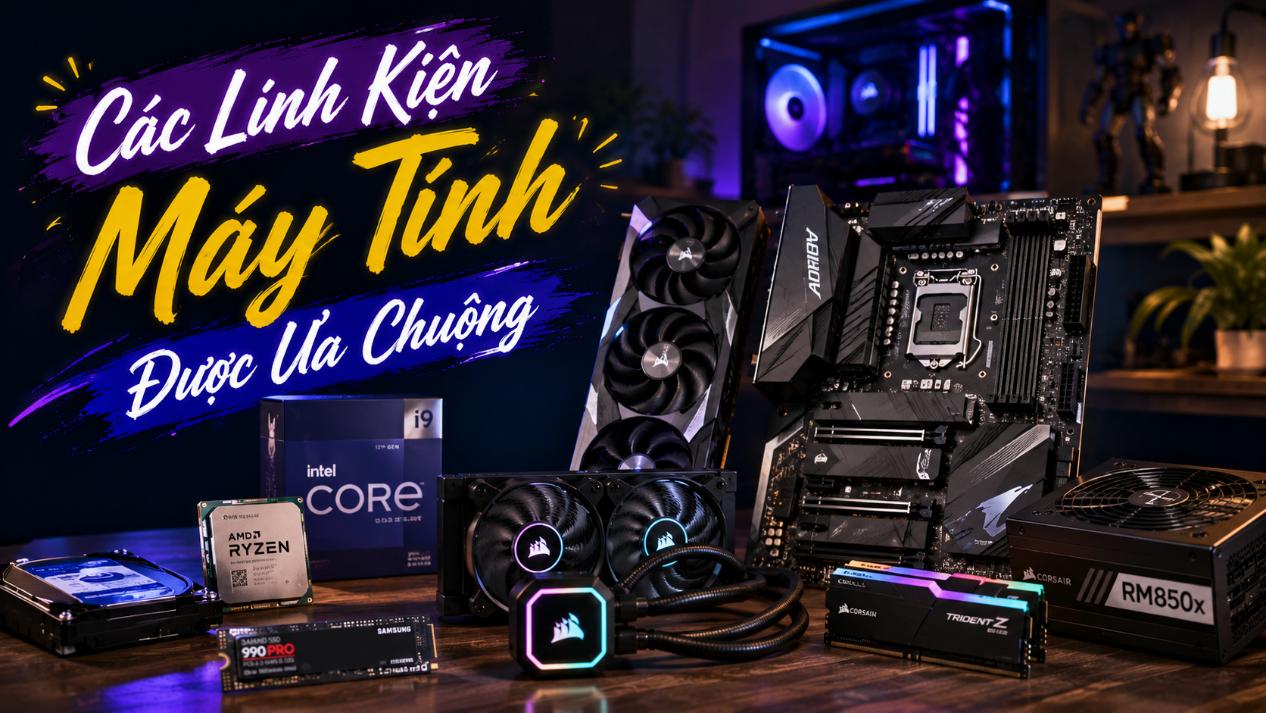Các linh kiện máy tính được ưa chuộng
