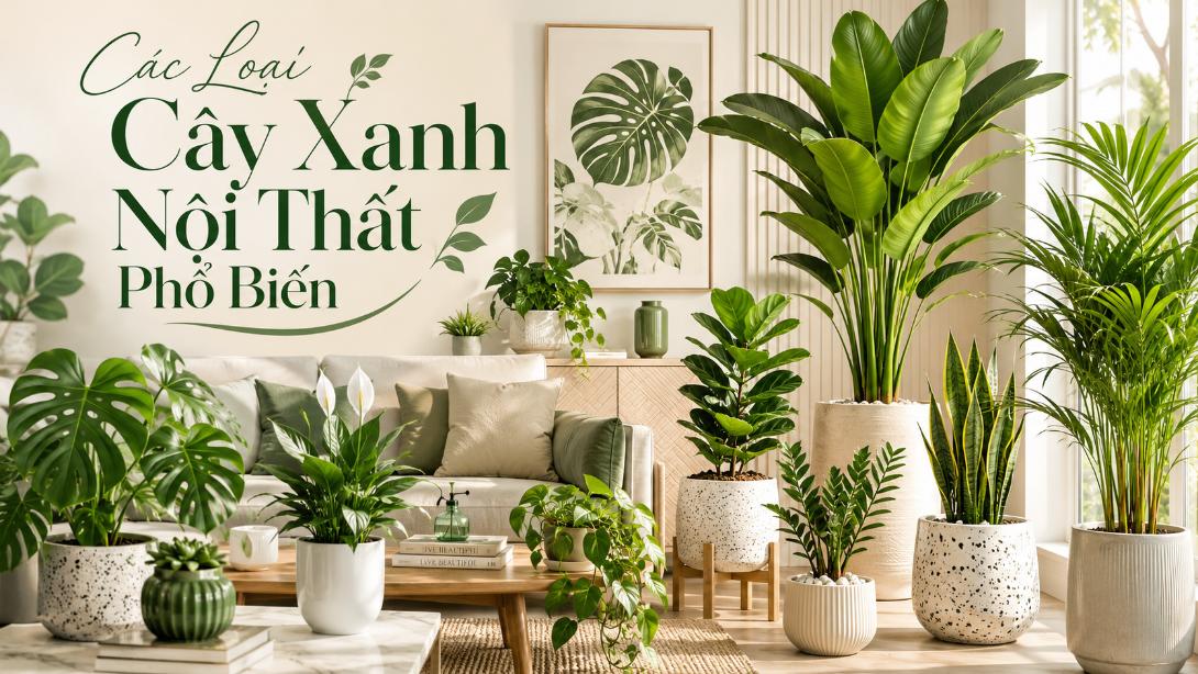 Các loại cây xanh nội thất phổ biến