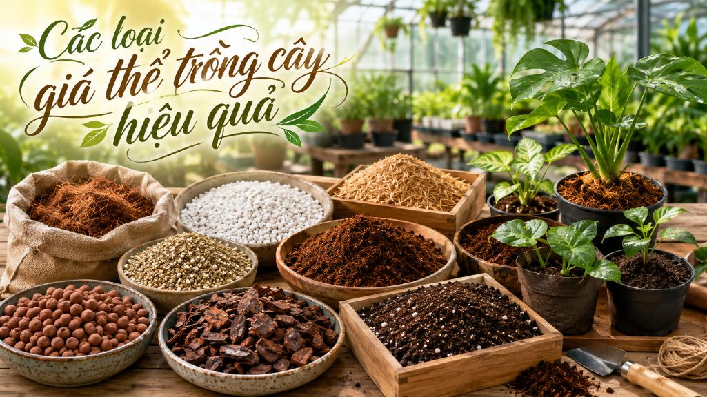 Các loại giá thể trồng cây hiệu quả