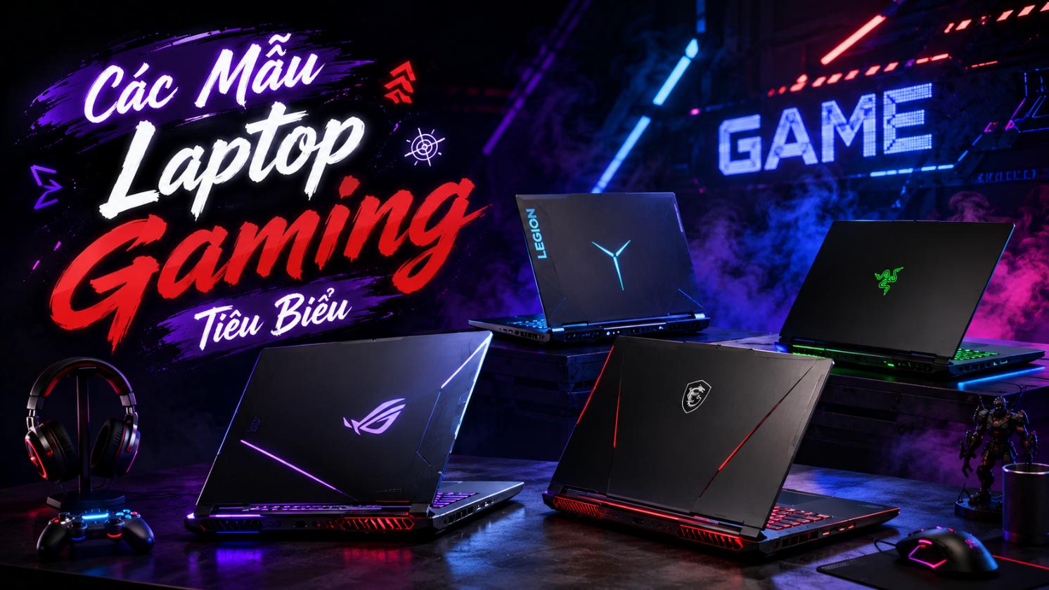 Các mẫu laptop gaming tiêu biểu