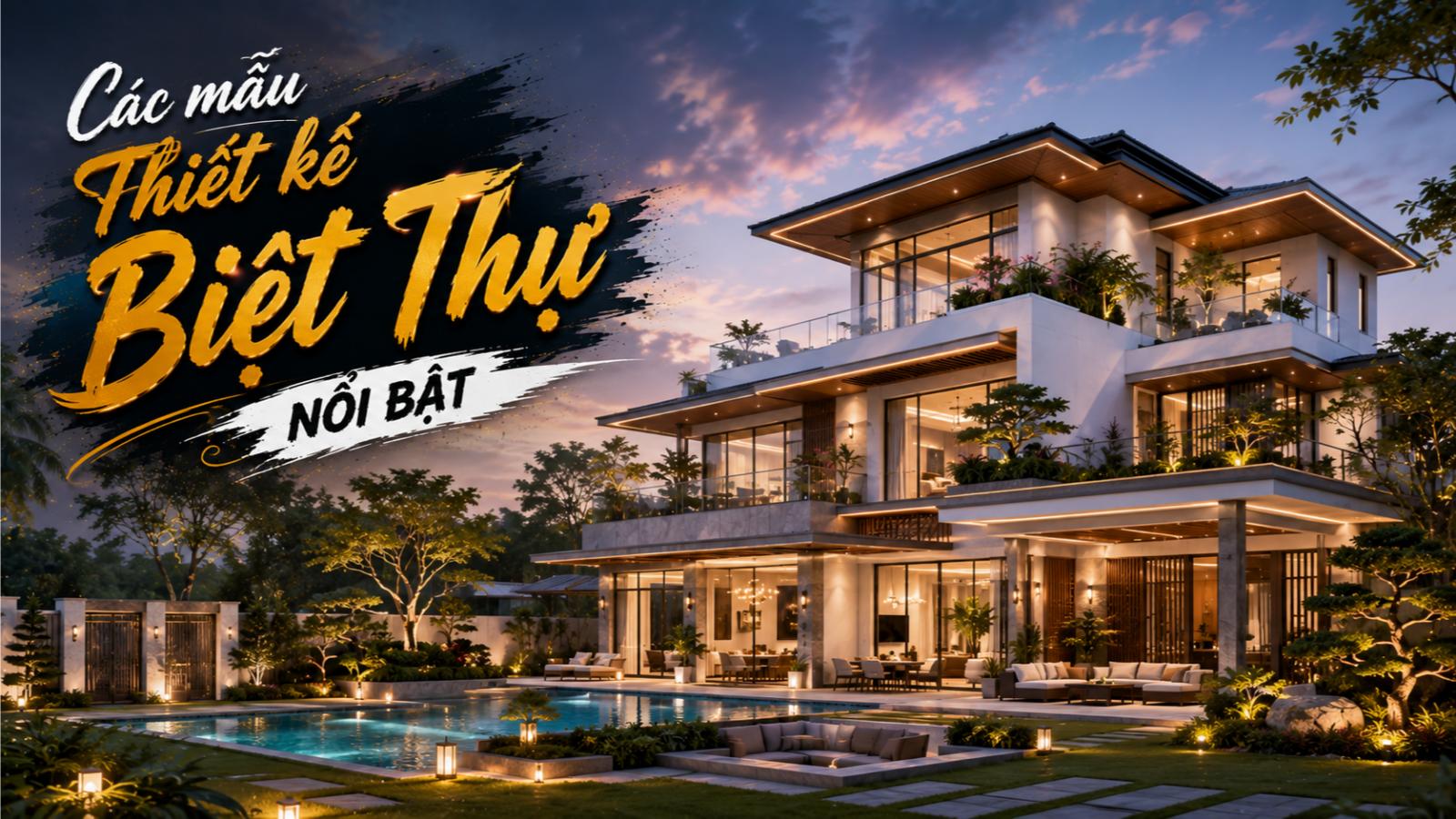 Các mẫu thiết kế biệt thự nổi bật