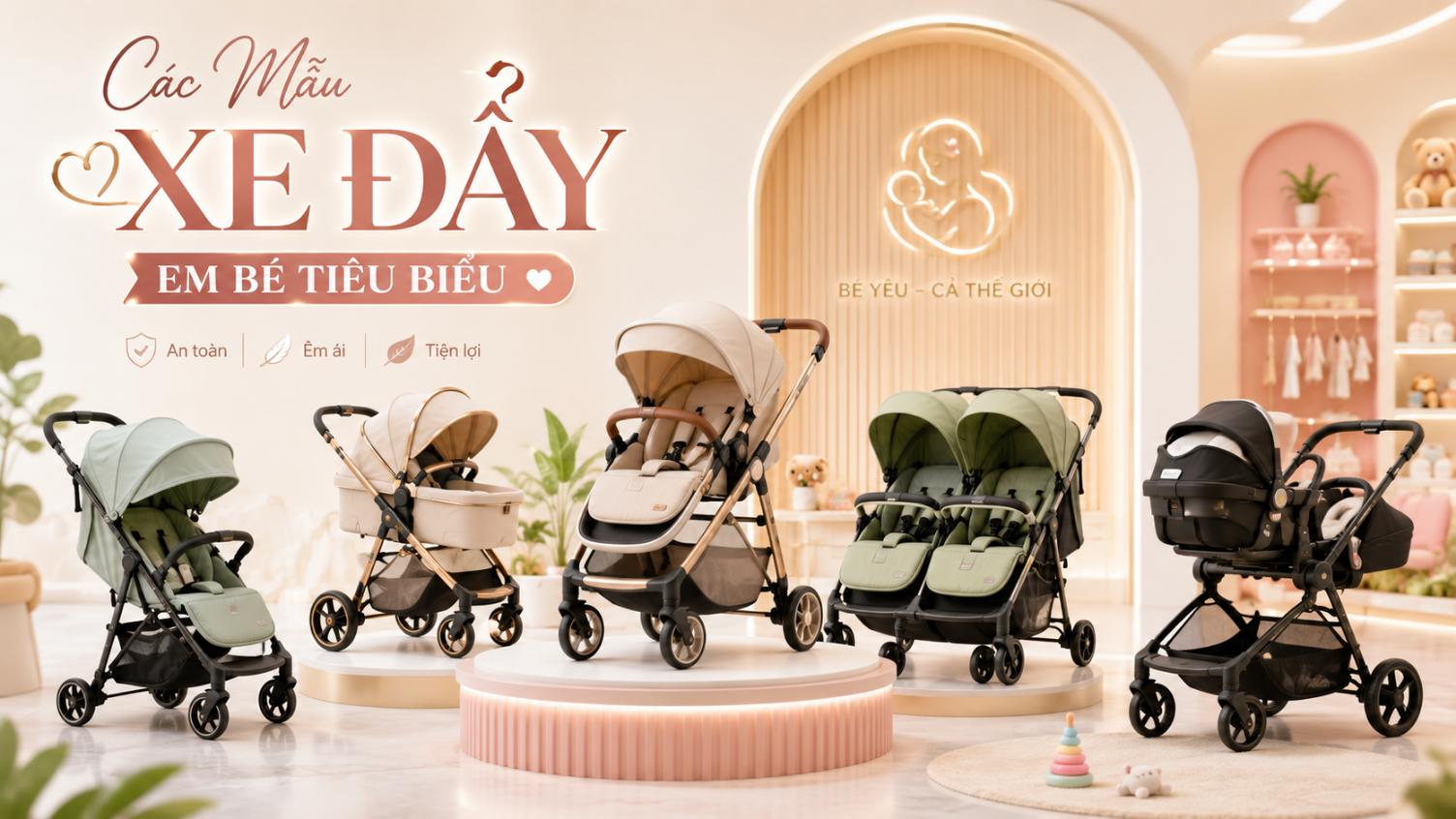 Các mẫu xe đẩy em bé tiêu biểu