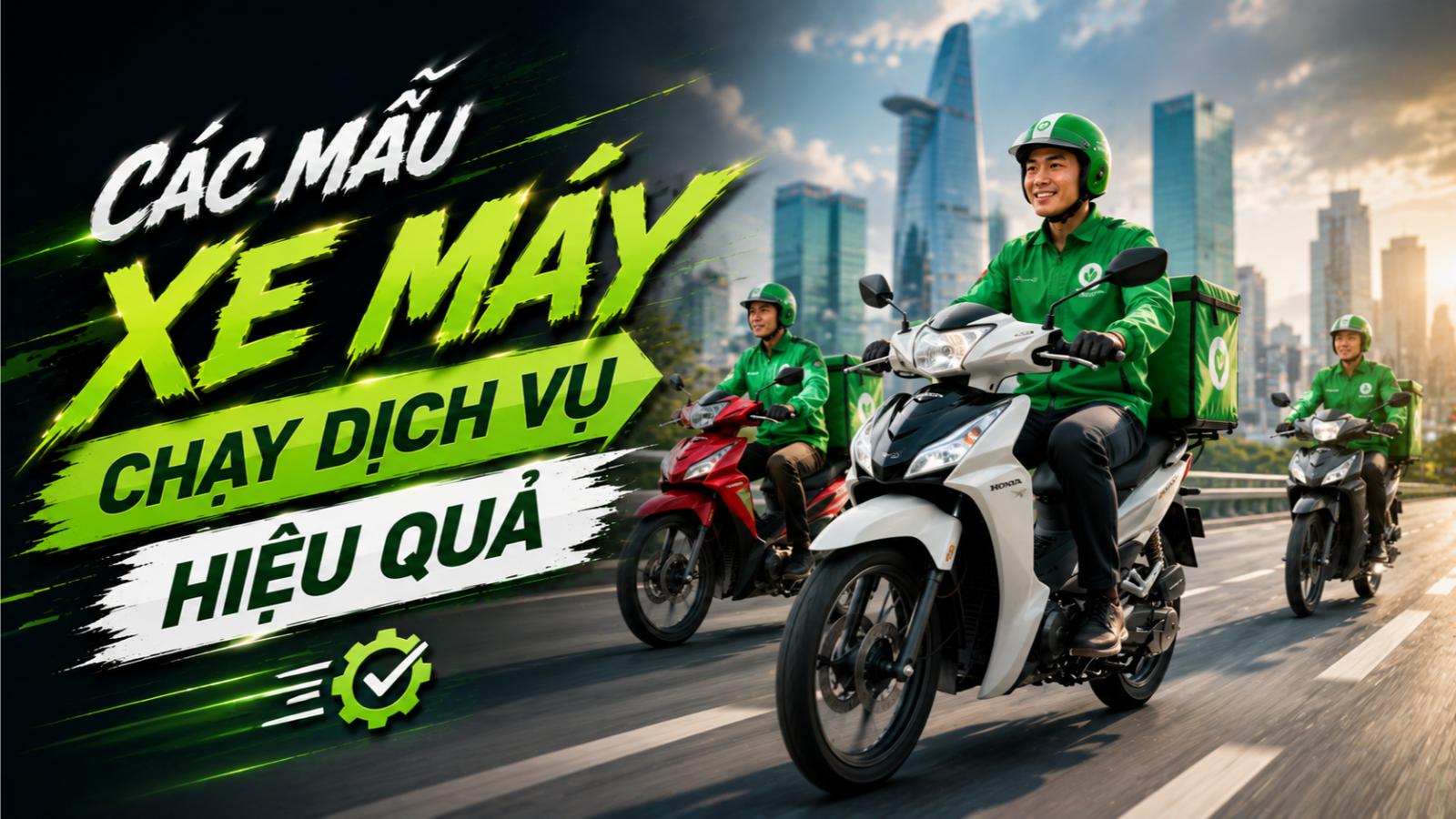 Các mẫu xe máy chạy dịch vụ hiệu quả
