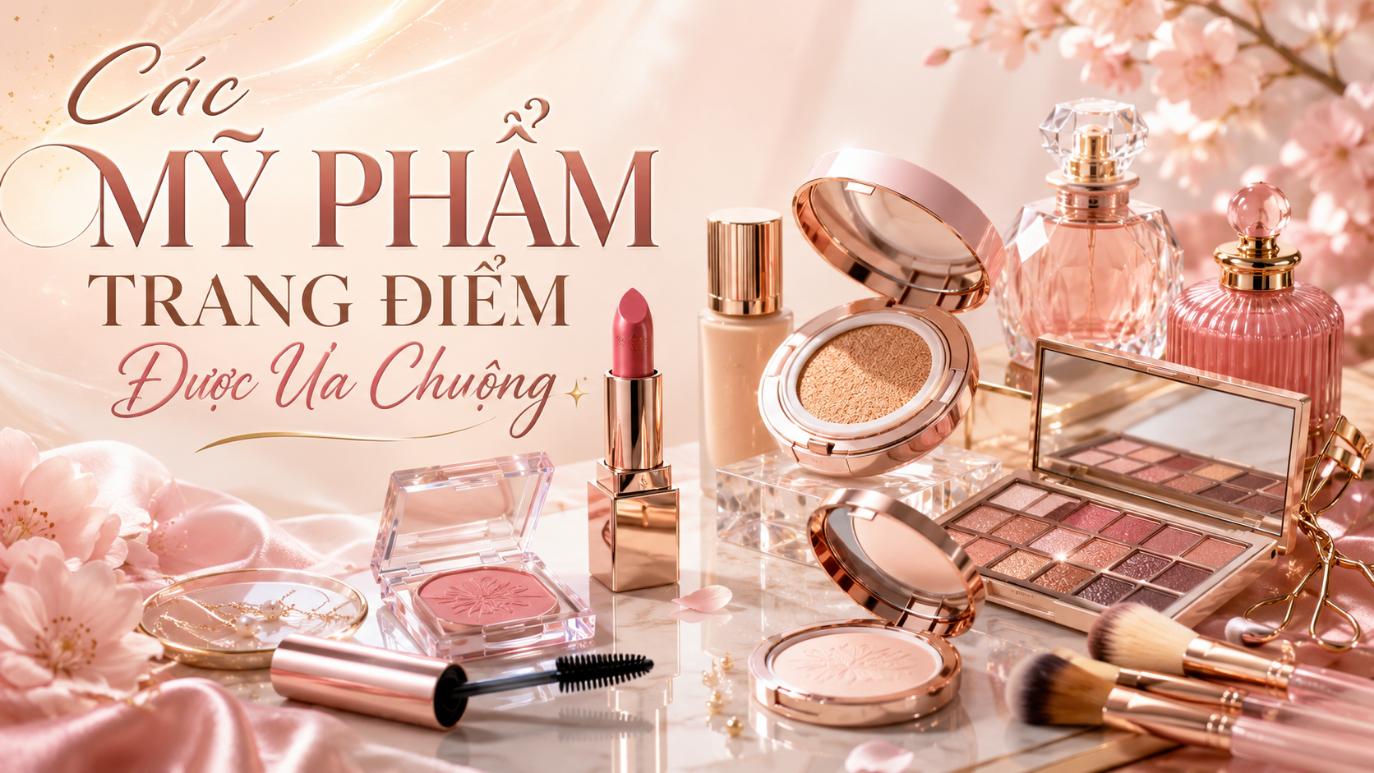 Các mỹ phẩm trang điểm được ưa chuộng