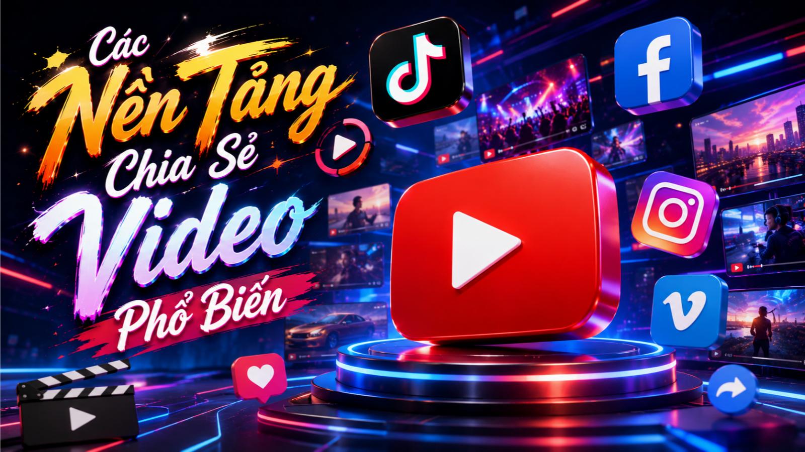 Các nền tảng chia sẻ video phổ biến