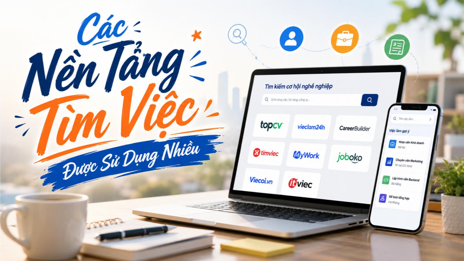 Các nền tảng tìm việc được sử dụng nhiều