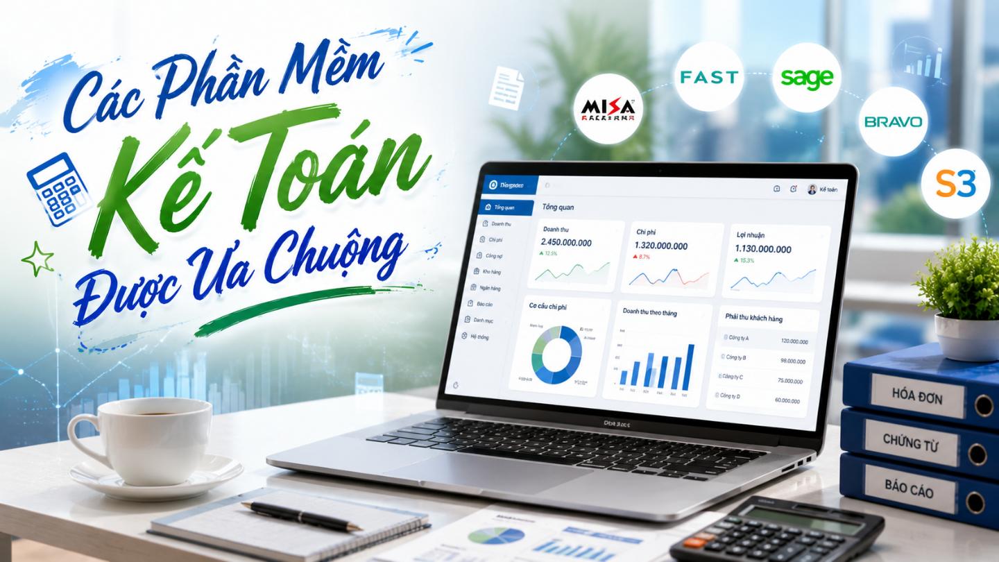 Các phần mềm kế toán được ưa chuộng