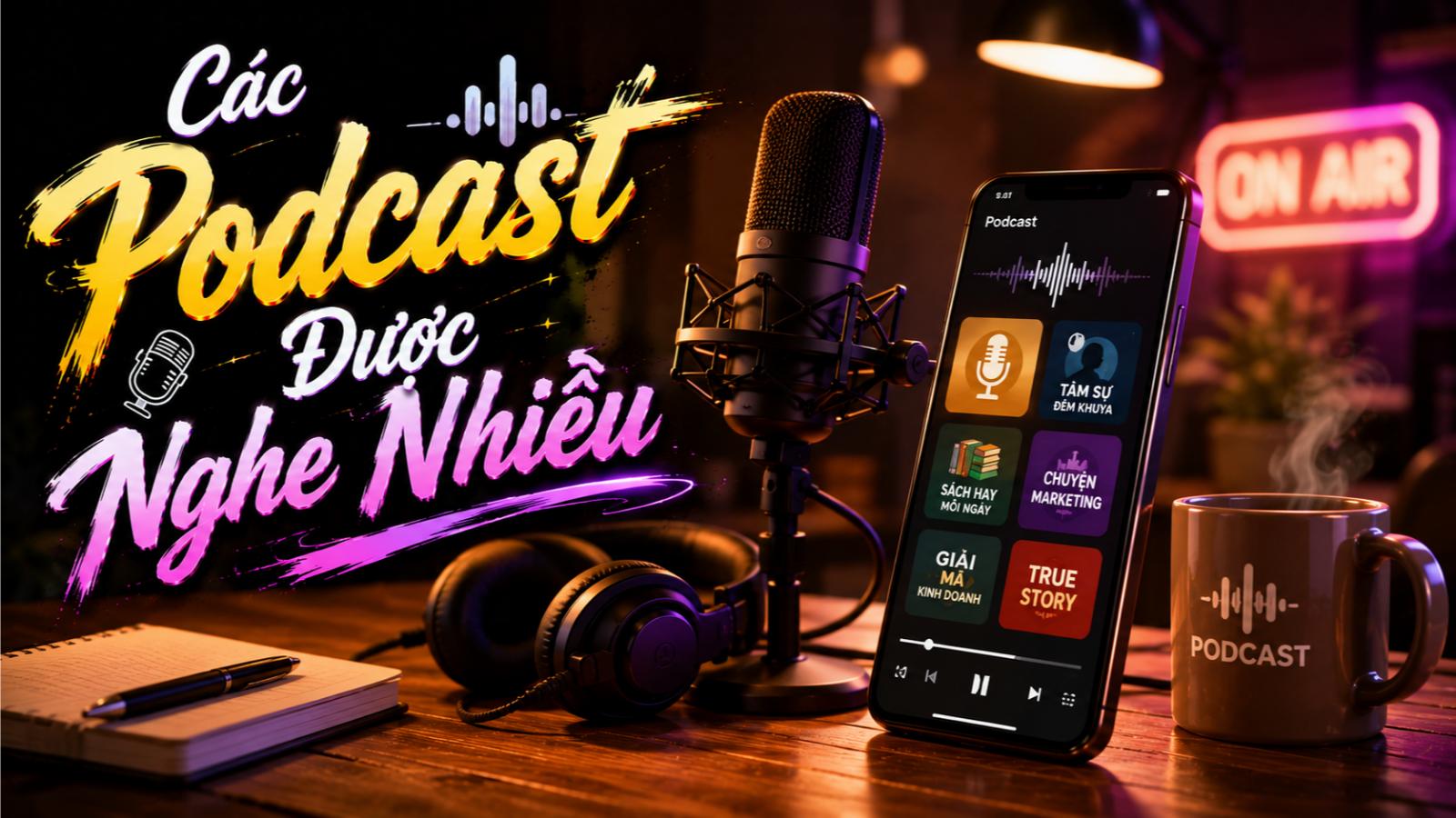 Các podcast được nghe nhiều