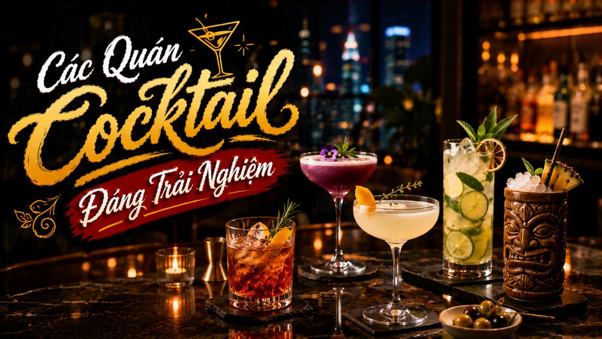 Các Quán Cocktail Đáng Trải Nghiệm