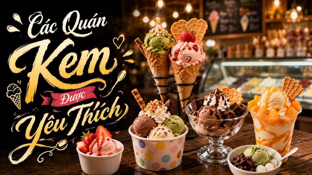 Các Quán Kem Được Yêu Thích