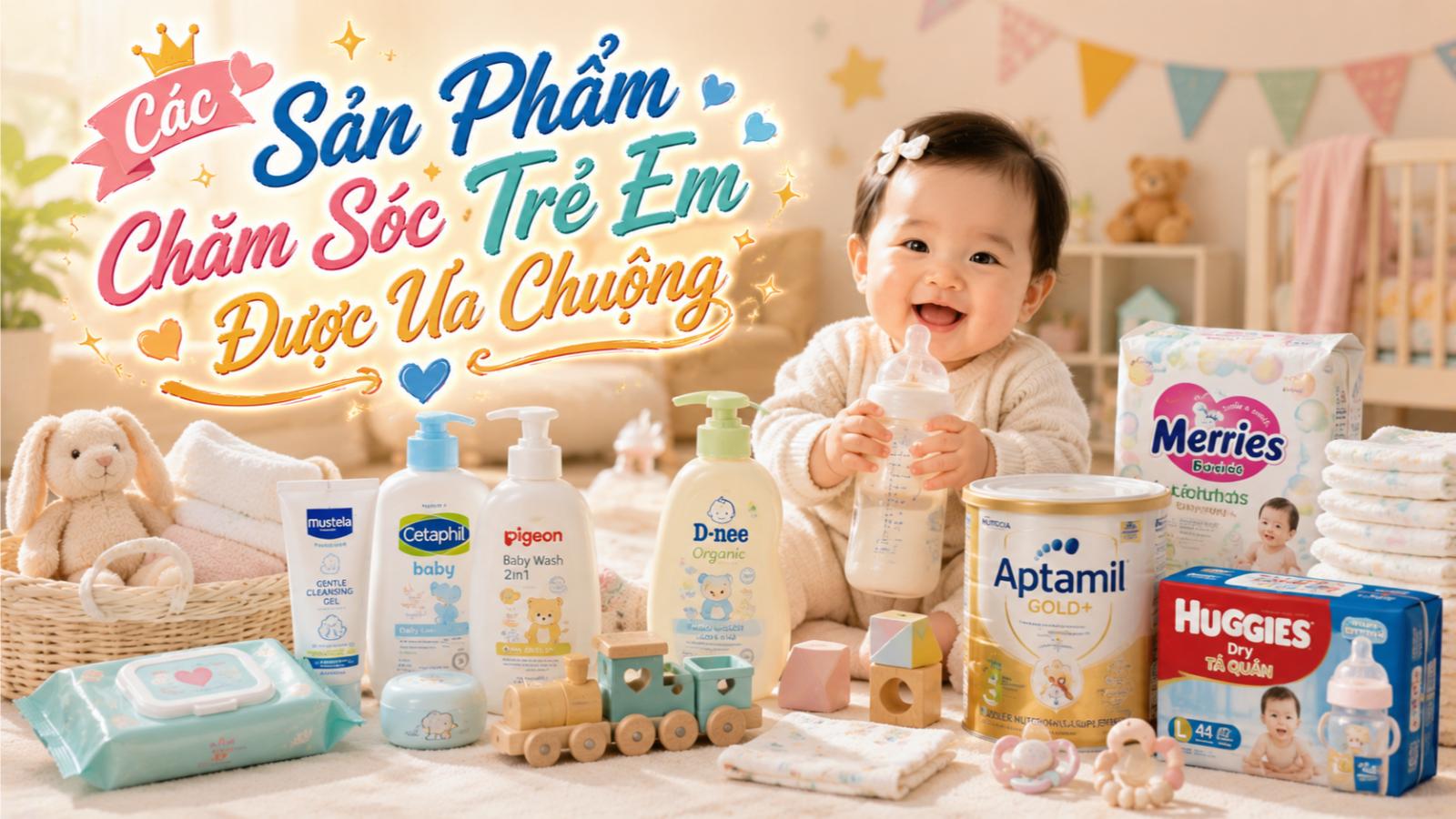 Các sản phẩm chăm sóc trẻ em được ưa chuộng