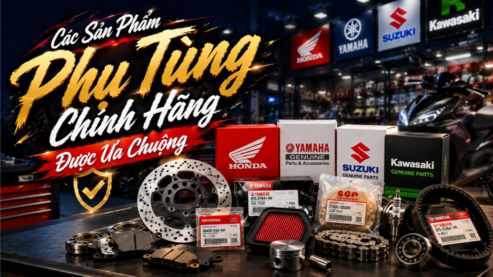 Các sản phẩm phụ tùng chính hãng được ưa chuộng
