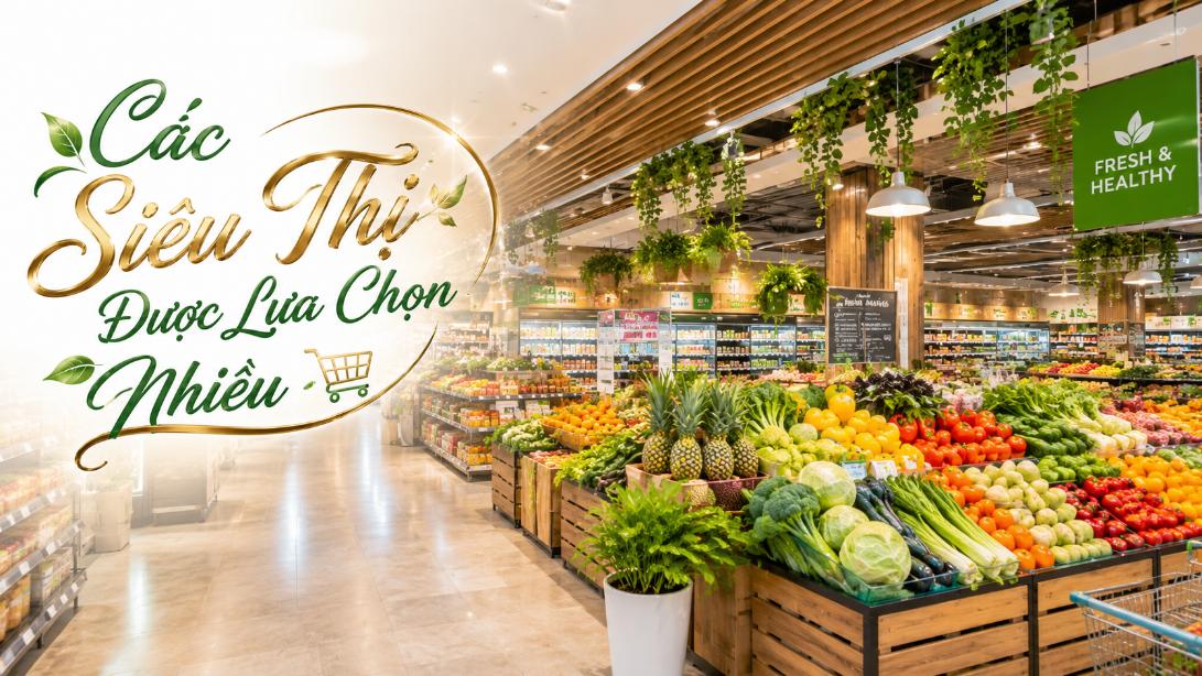 Các siêu thị được lựa chọn nhiều
