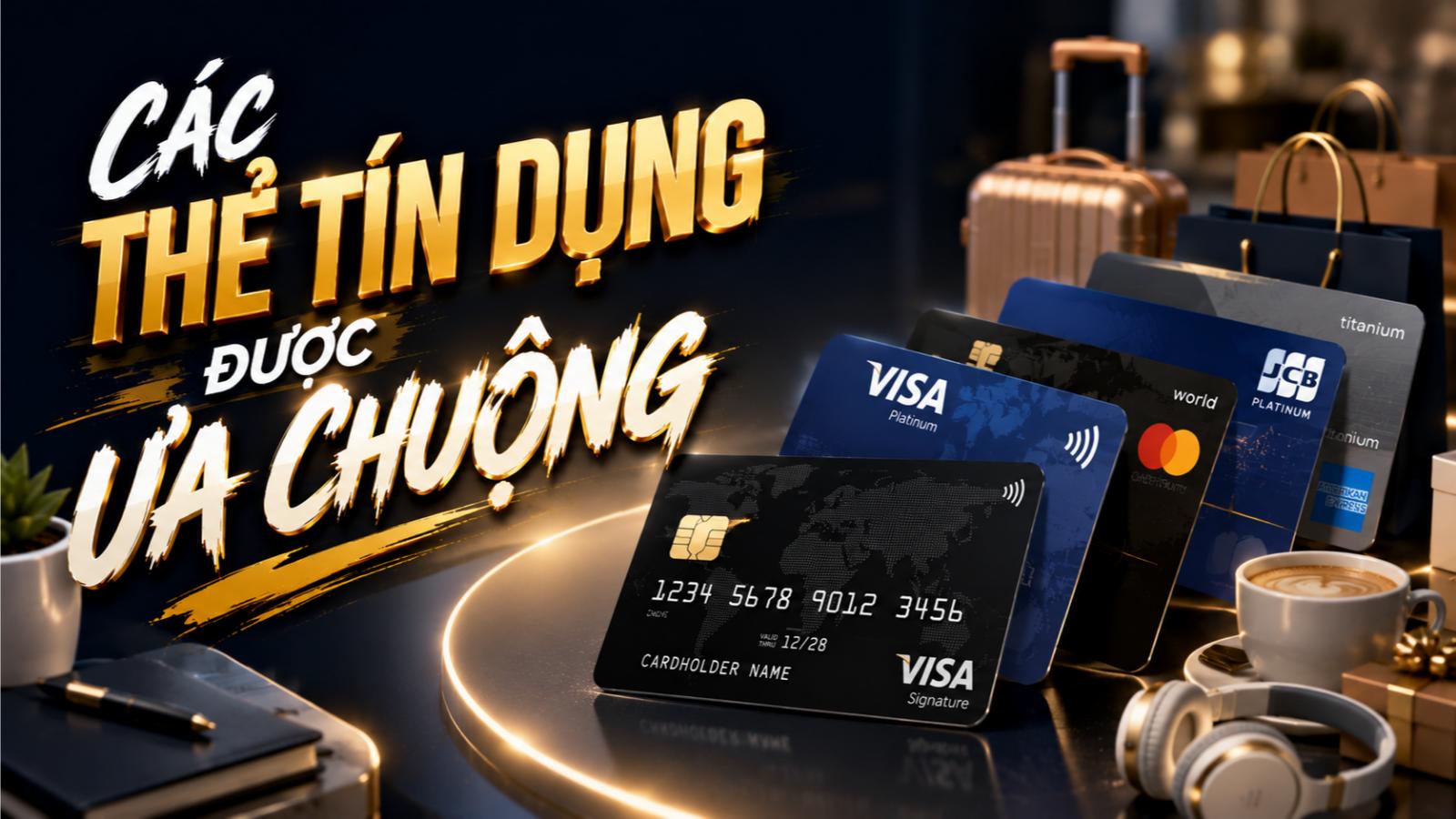 Các thẻ tín dụng được ưa chuộng