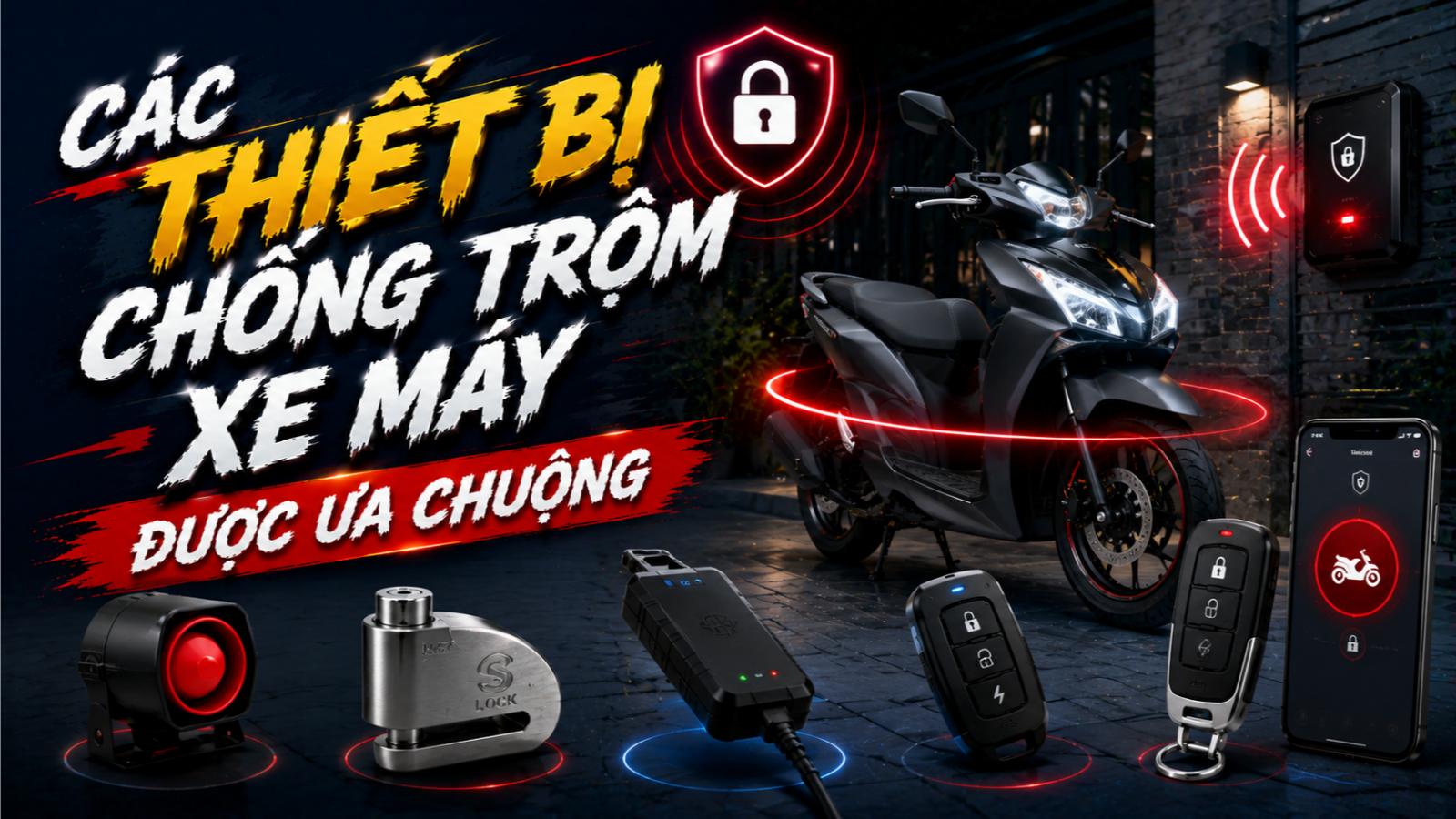 Các thiết bị chống trộm xe máy được ưa chuộng