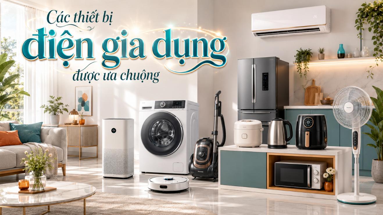 Các thiết bị điện gia dụng được ưa chuộng