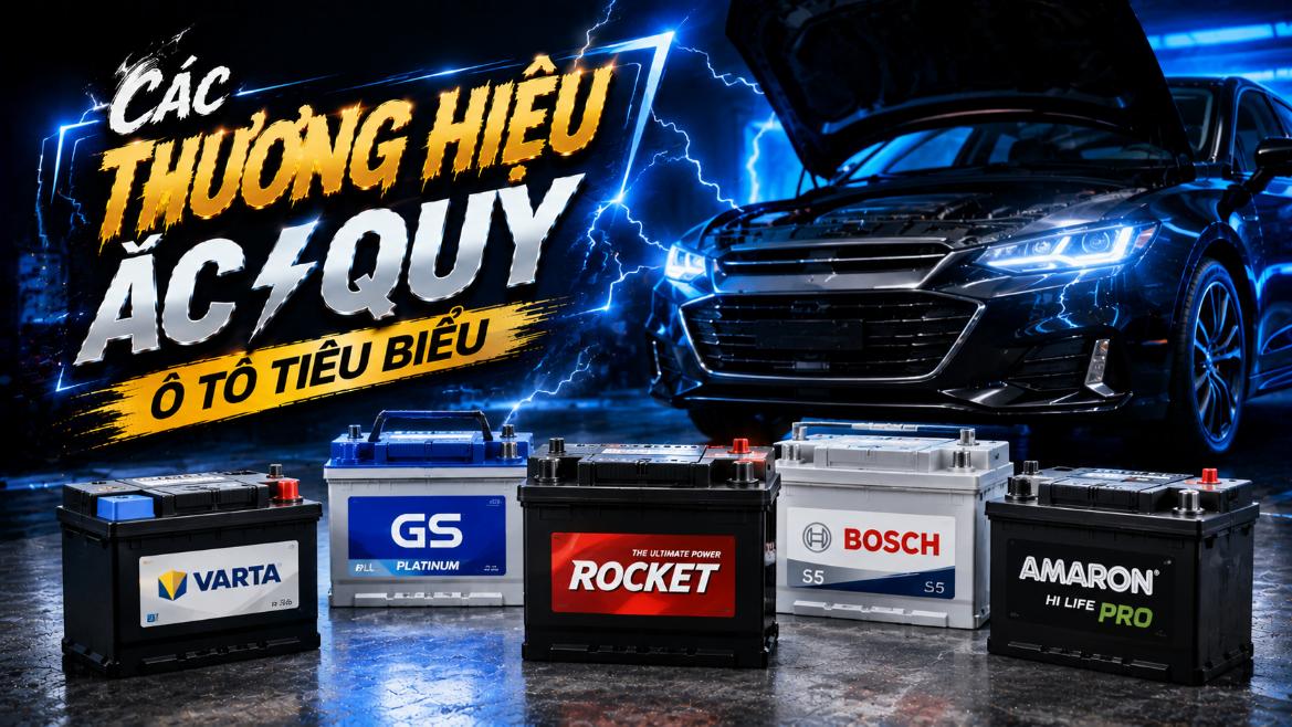 Các thương hiệu ắc quy ô tô tiêu biểu