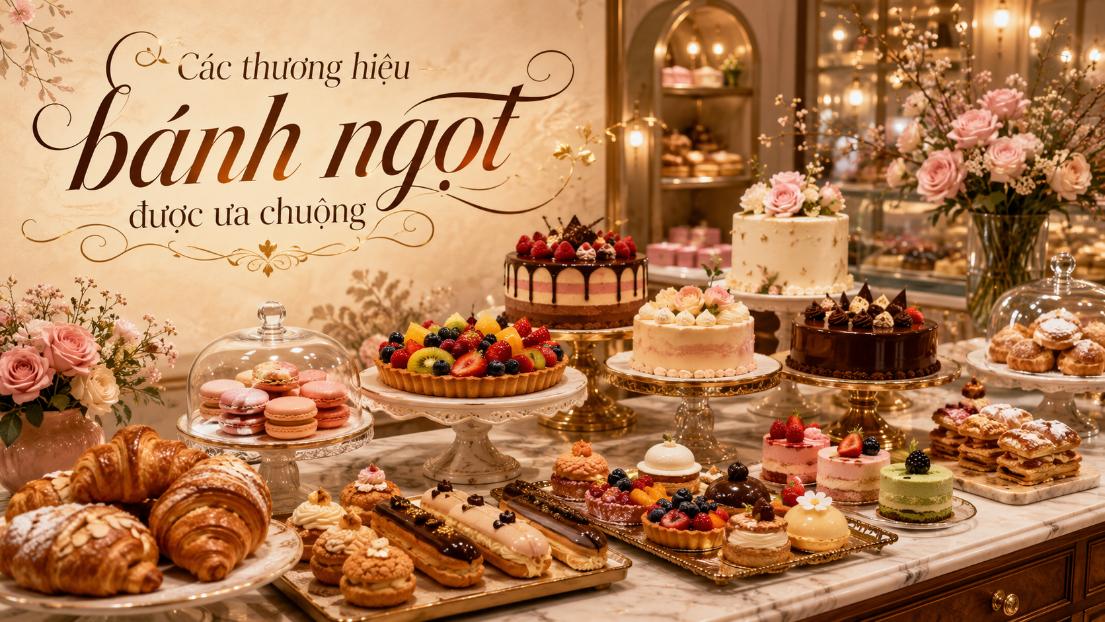 Các thương hiệu bánh ngọt được ưa chuộng