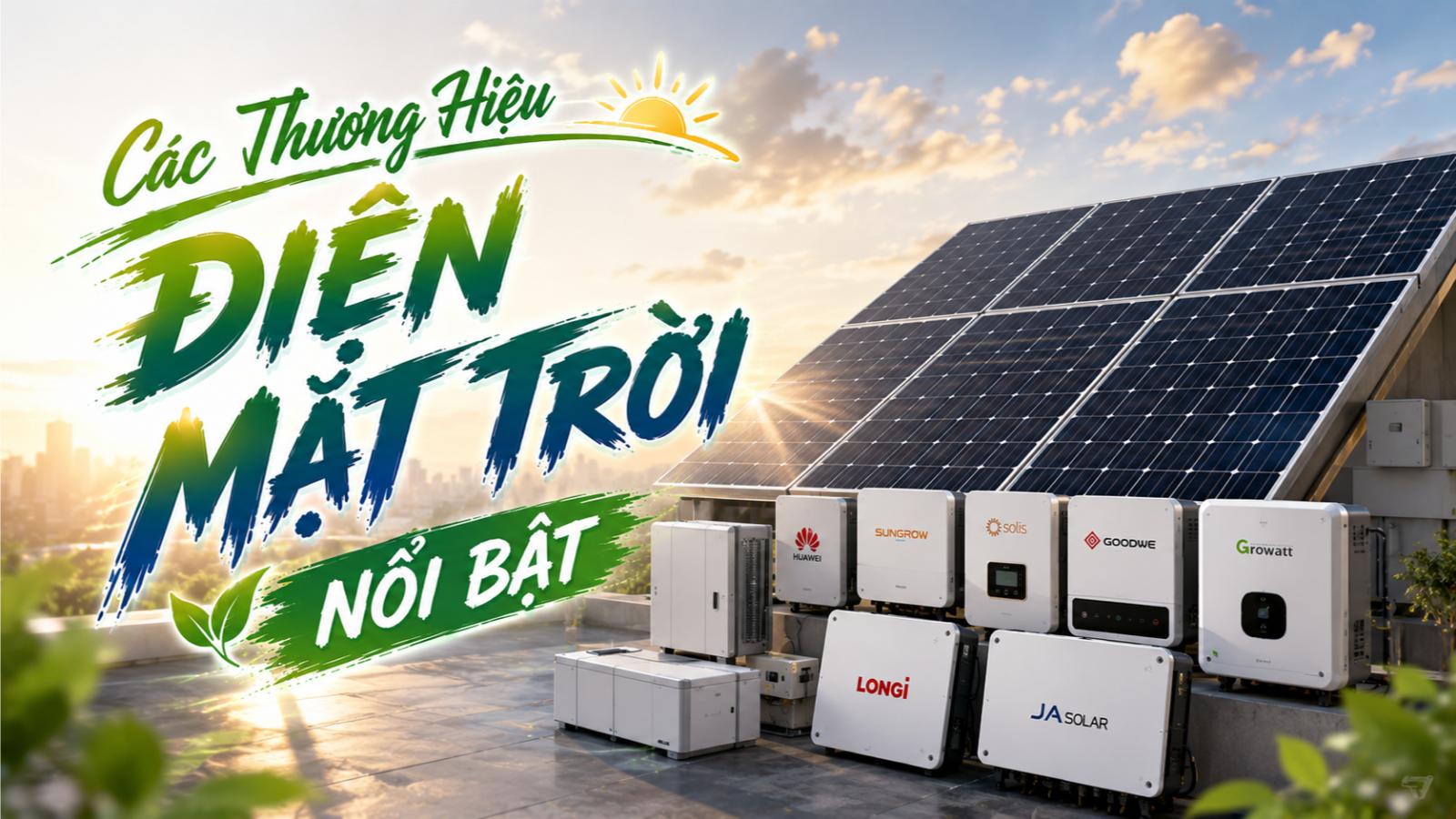 Các thương hiệu điện mặt trời nổi bật