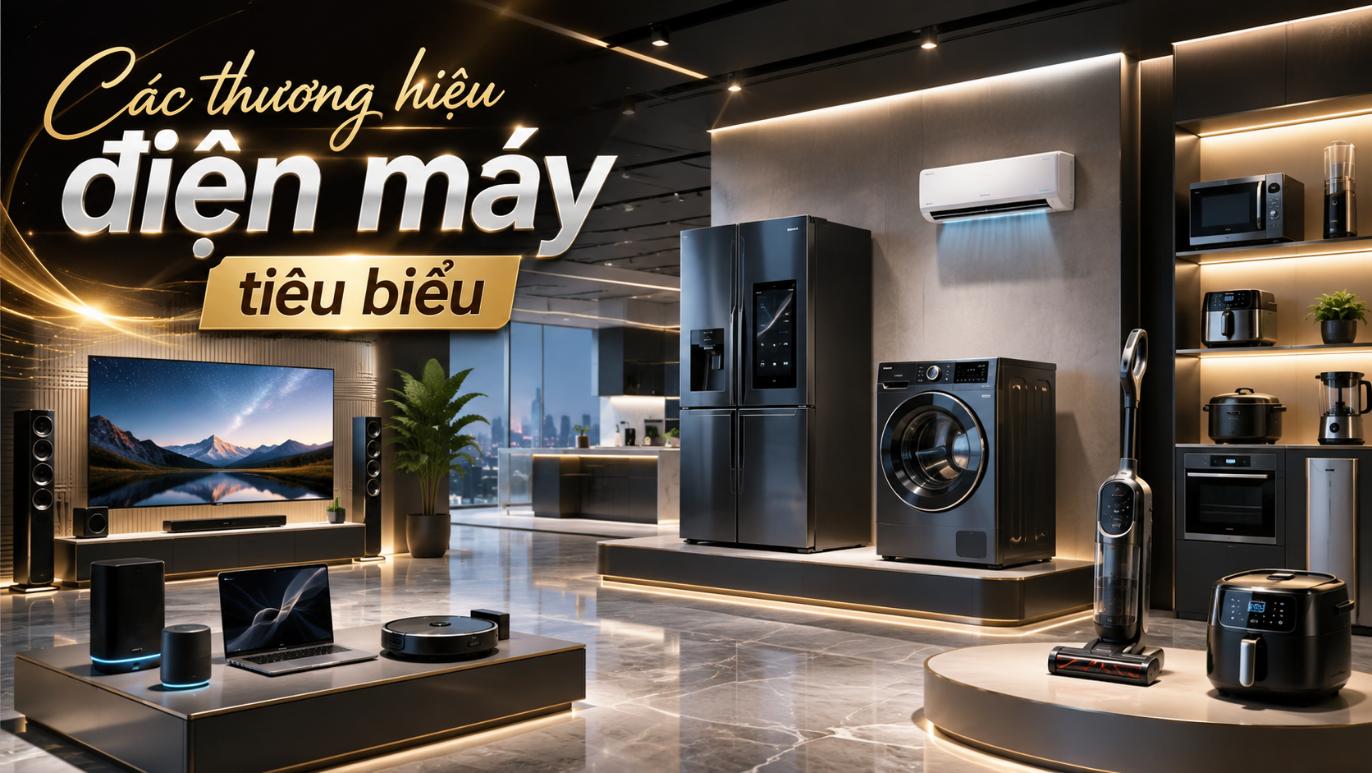 Các thương hiệu điện máy tiêu biểu