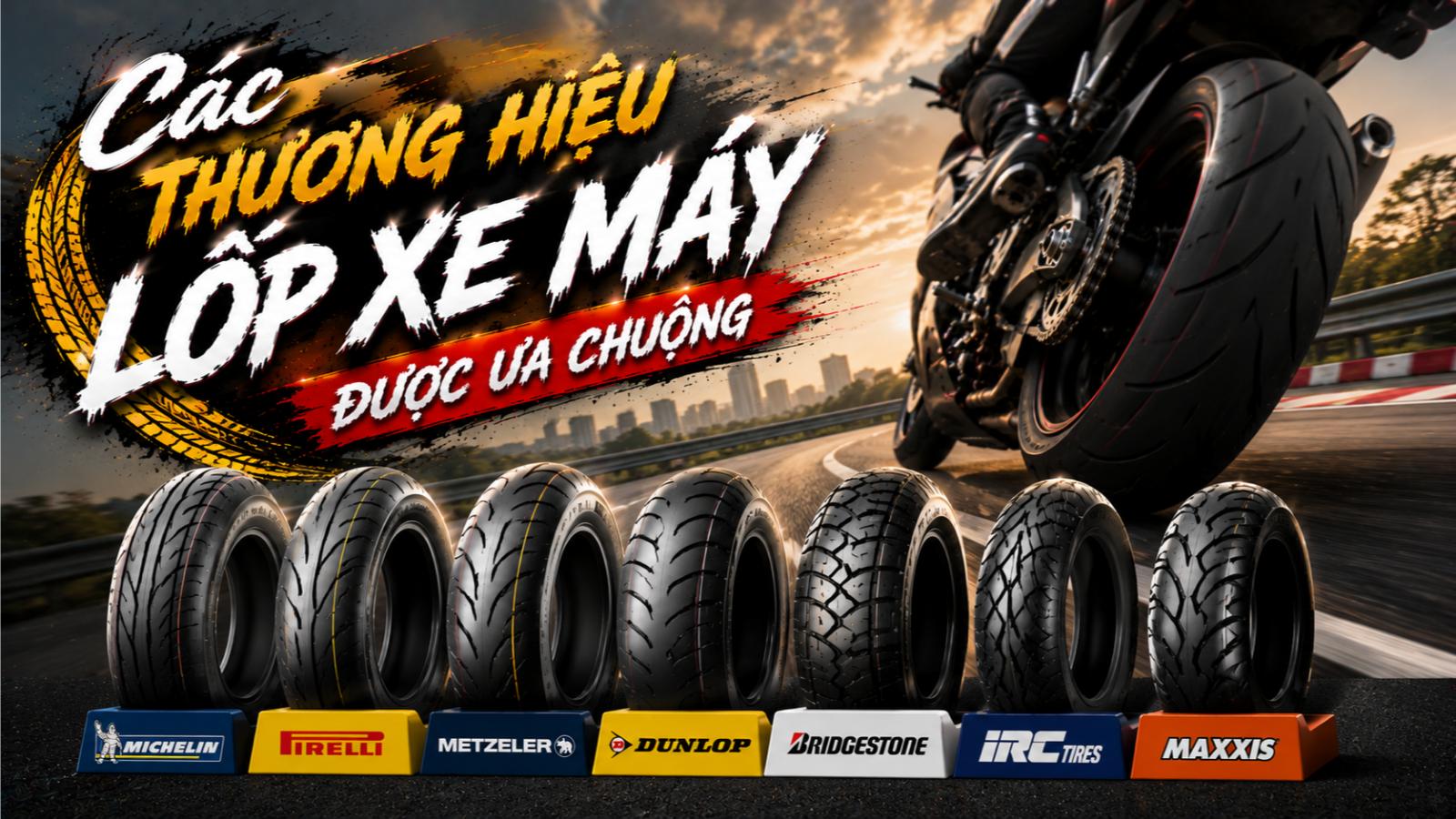 Các thương hiệu lốp xe máy được ưa chuộng
