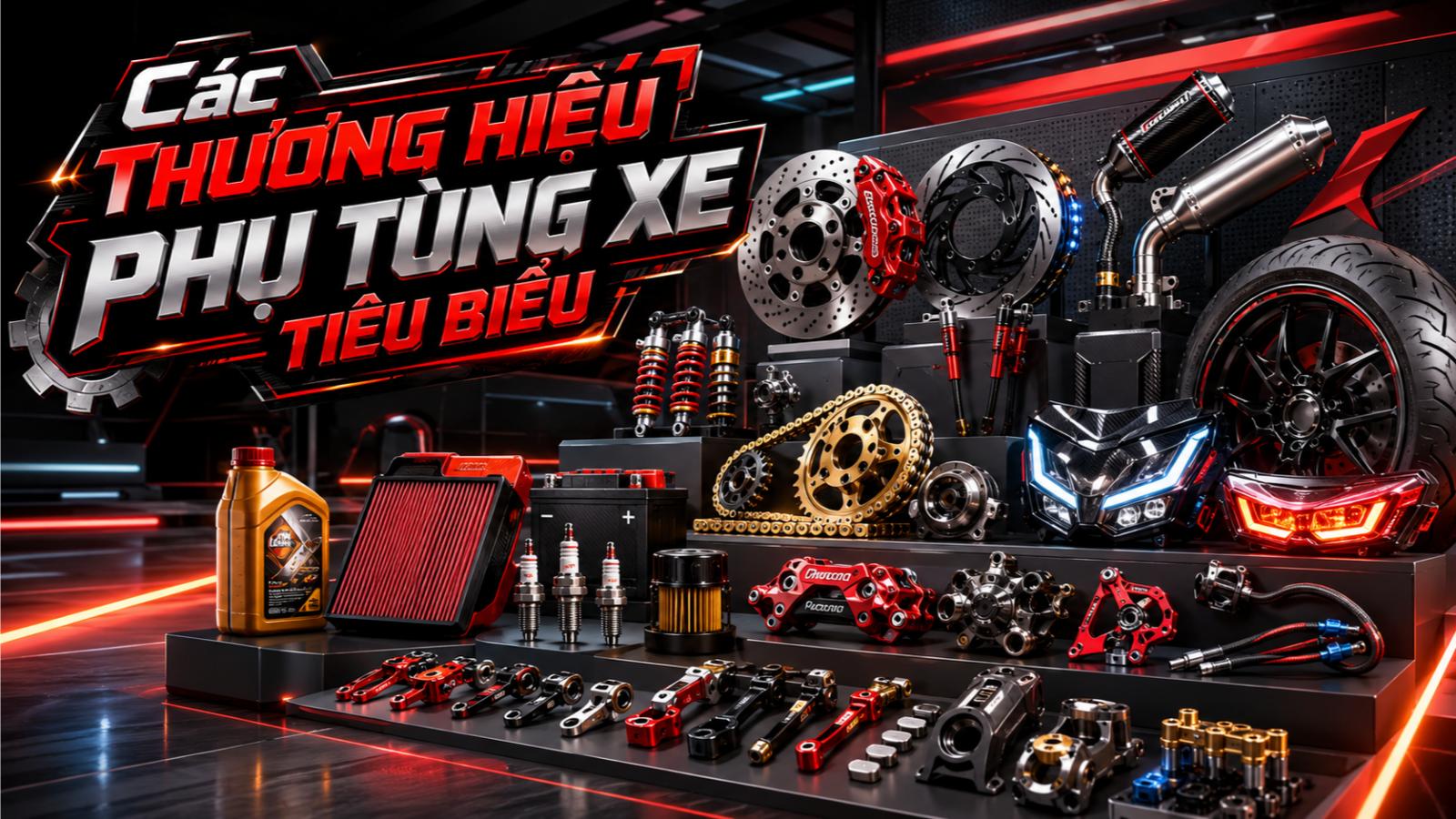 Các thương hiệu phụ tùng xe tiêu biểu