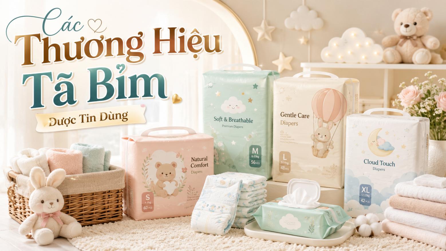 Các thương hiệu tã bỉm được tin dùng