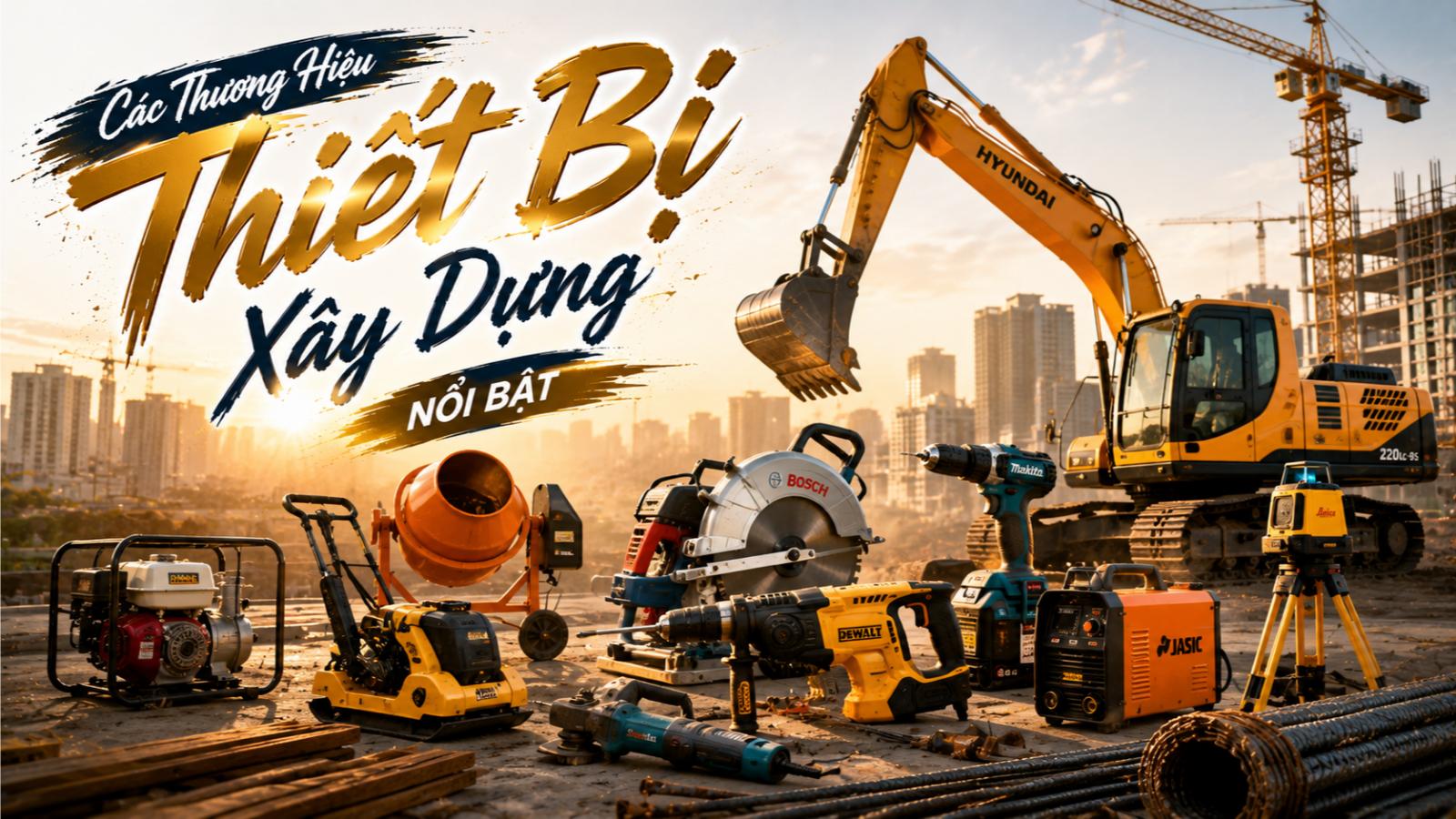 Các thương hiệu thiết bị xây dựng nổi bật