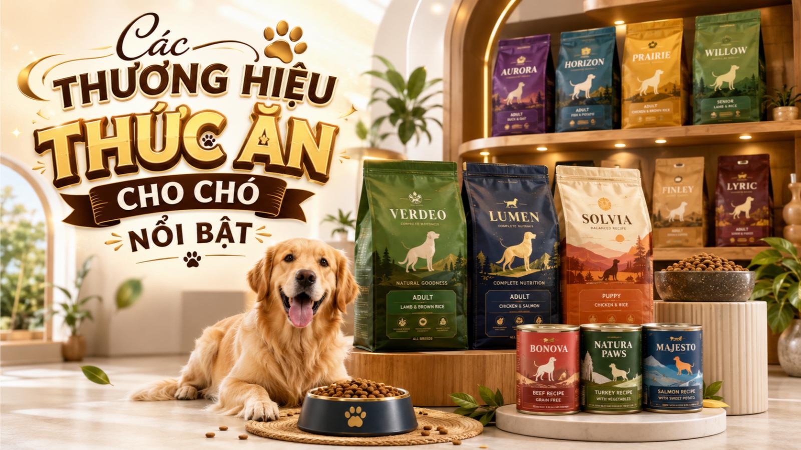Các thương hiệu thức ăn cho chó nổi bật