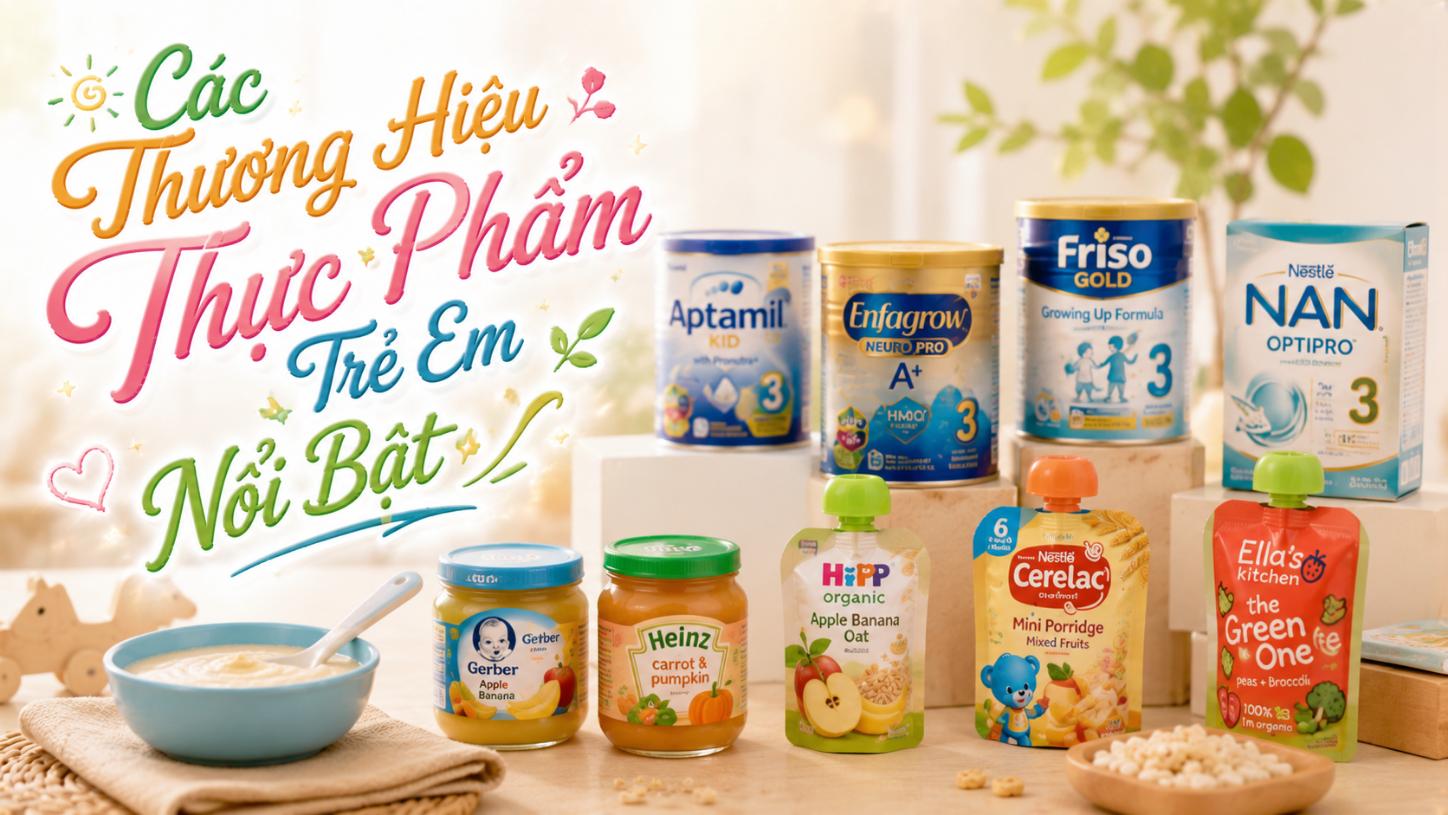 Các thương hiệu thực phẩm trẻ em nổi bật