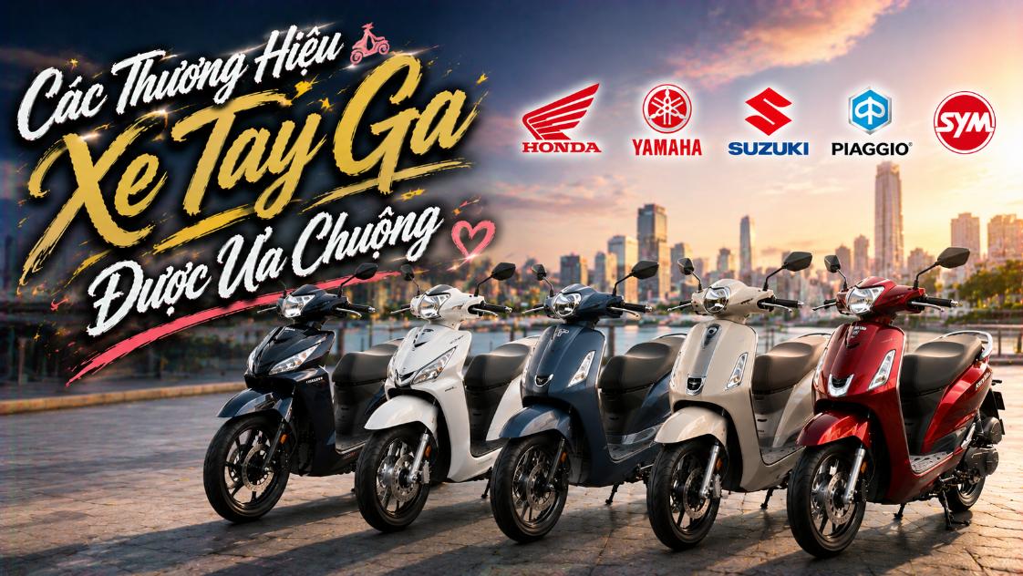 Các Thương Hiệu Xe Tay Ga Được Ưa Chuộng