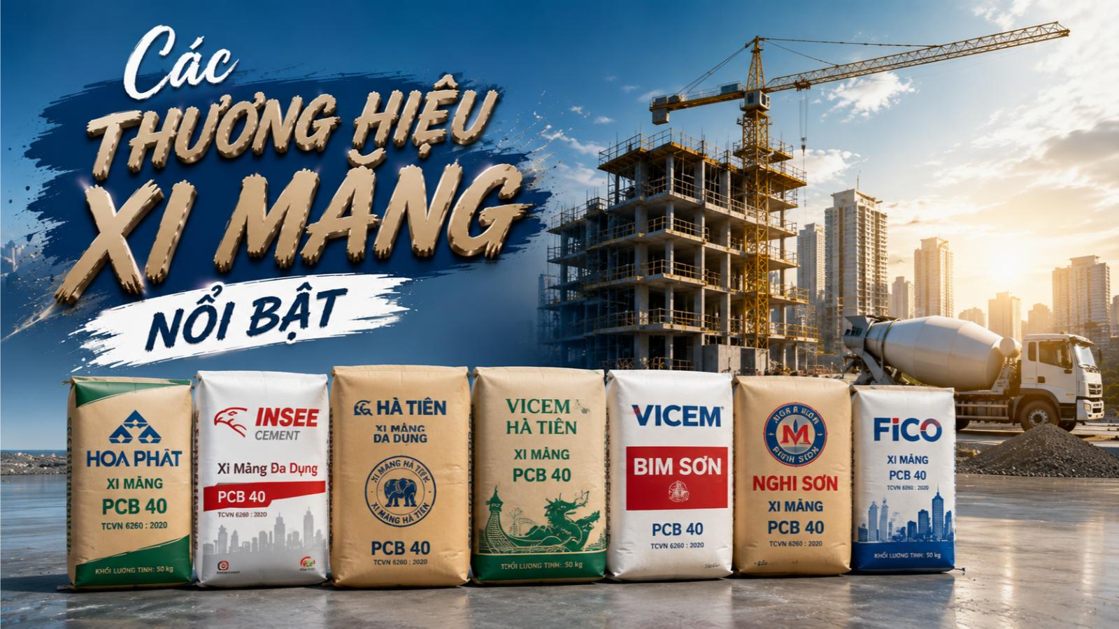 Các thương hiệu xi măng nổi bật