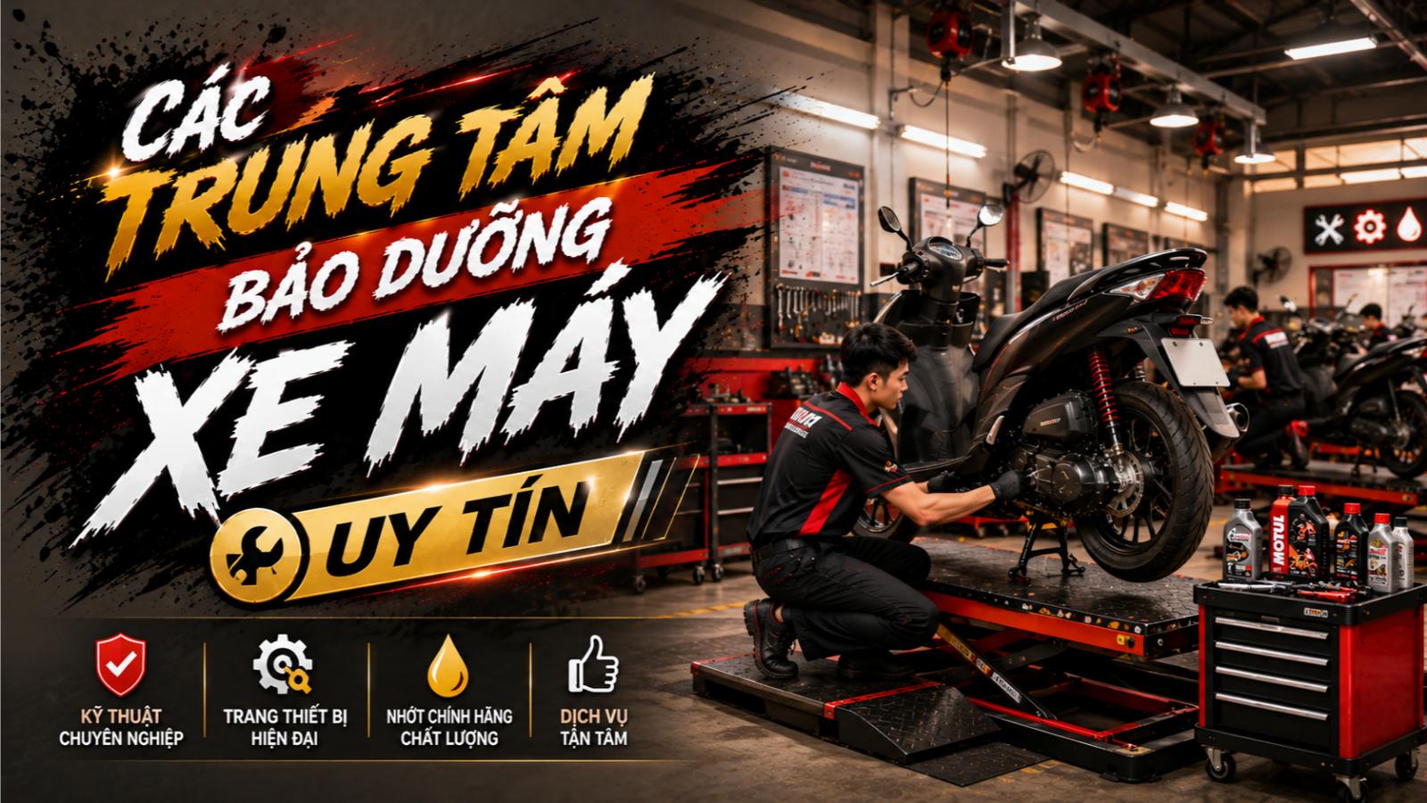 Các trung tâm bảo dưỡng xe máy uy tín