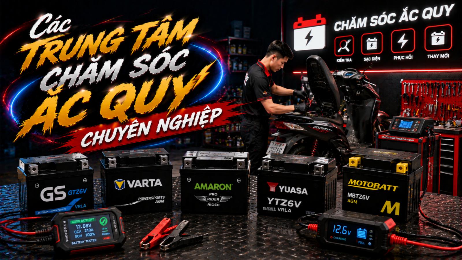 Các trung tâm chăm sóc ắc quy chuyên nghiệp