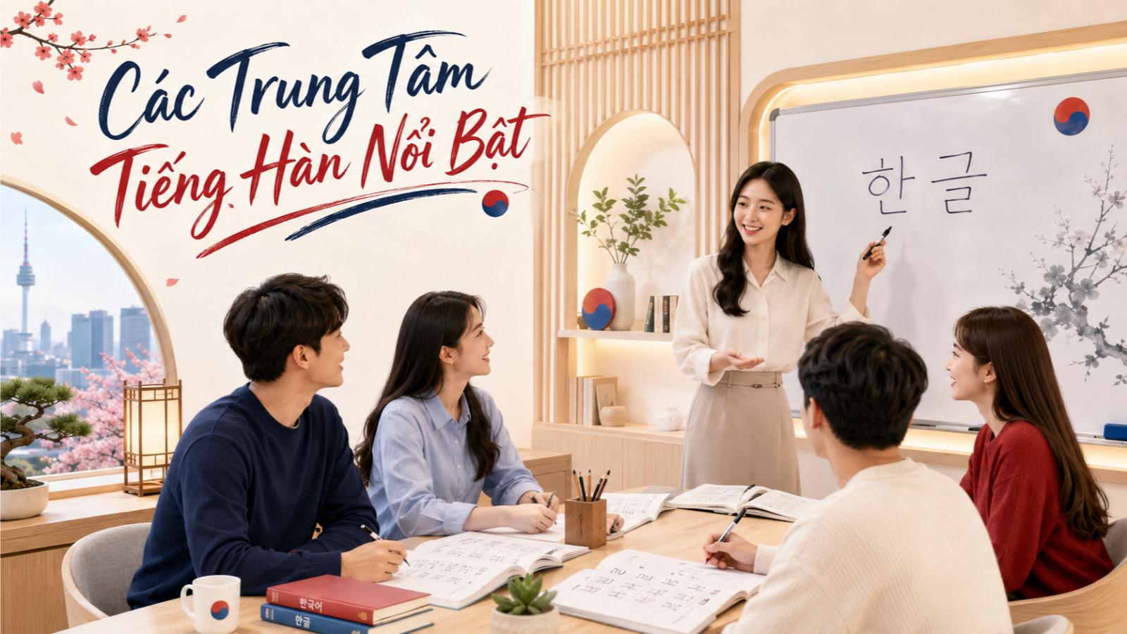 Các trung tâm tiếng Hàn nổi bật