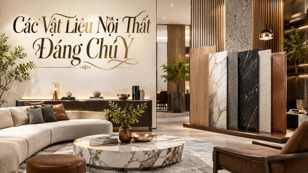 Các vật liệu nội thất đáng chú ý
