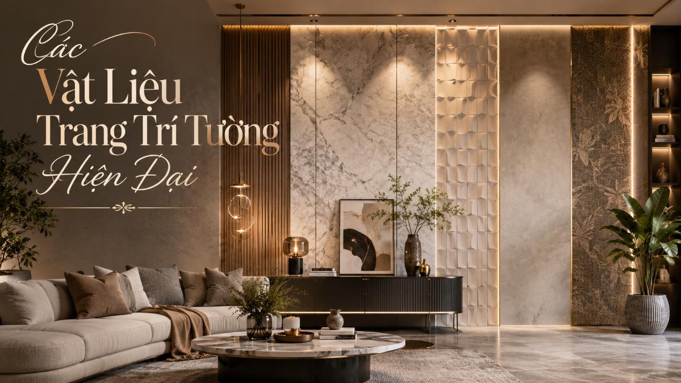 Các vật liệu trang trí tường hiện đại